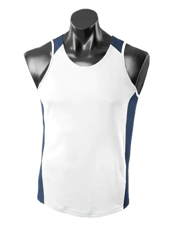 Aussie Pacific Premier Kids Singlet 3101 Casual Wear Aussie Pacific White/Navy 6